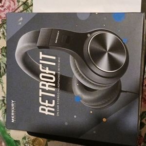 RETROFIT Mercury's Innovations.Stereo Headphones with Mic. NWOT